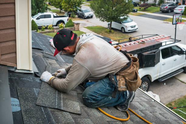 Professional Emergency Roof Repair technician working in Parsippany, NJ